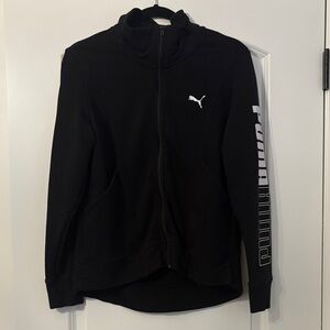 Puma Black Full-Zip Jacket with White Logo